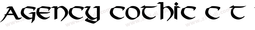 Agency Cothic C T Bo字体转换